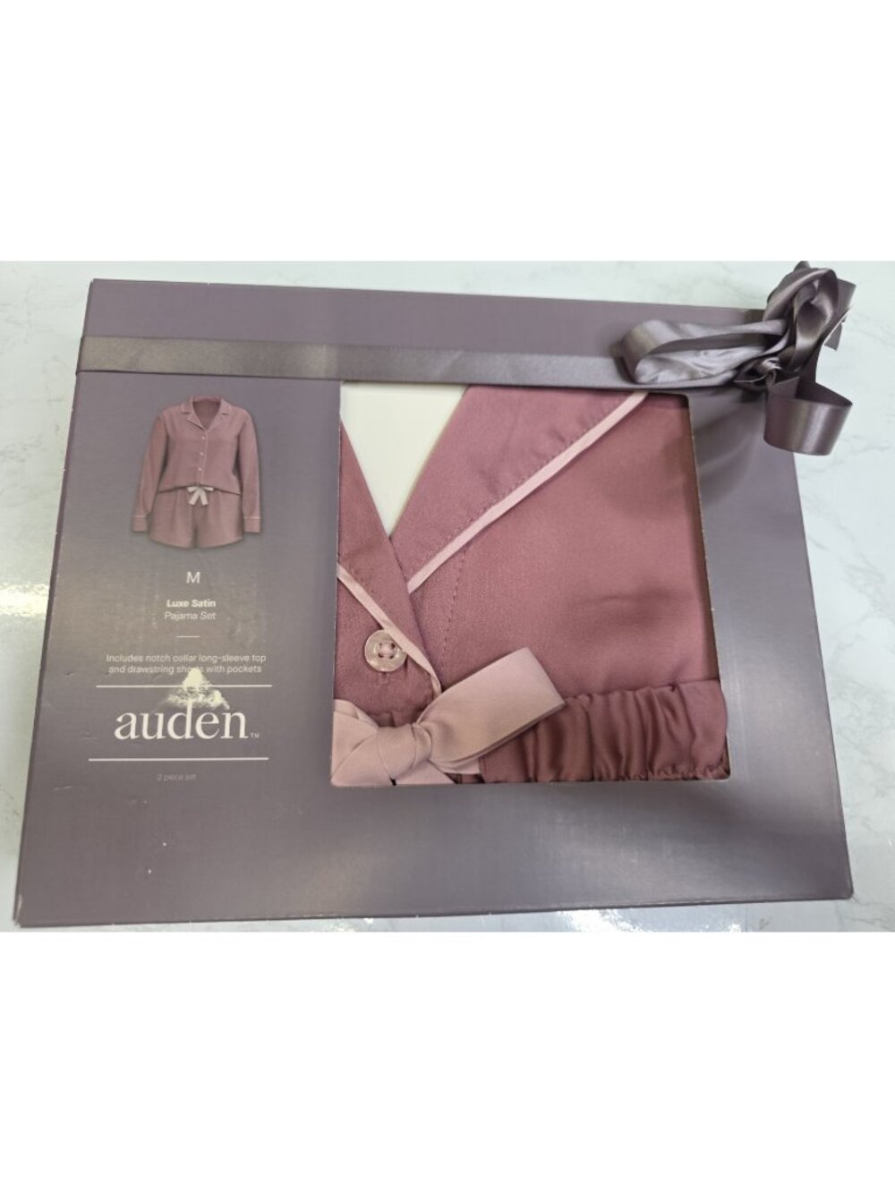 NWT True & Co Periwinkle Lace Back BodysuitAuden Luxe Satin Pajama Set. WL336